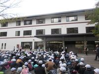 今回お世話になったホテル花の季。みんなワクワク!!