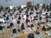 体育館のギャラリーからの様子①